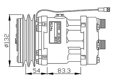 více - Kompresor nový Sanden SD7H15-7871, 8015
